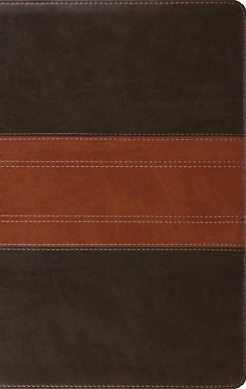 ESV Large Print Personal Size Bible, Red Letter (Trutone, Forest/Tan, Trail Design)
