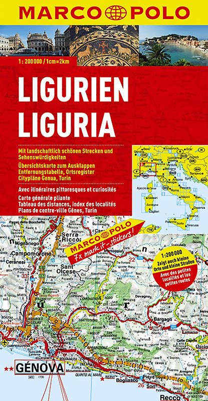 MARCO POLO Karte Italien Blatt 5 Ligurien 1:200 000