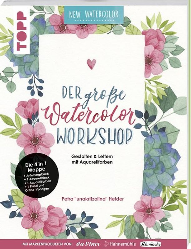 Der große Watercolor Workshop. Gestalten und Lettern mit Aquarell-Farben by unakritzolina