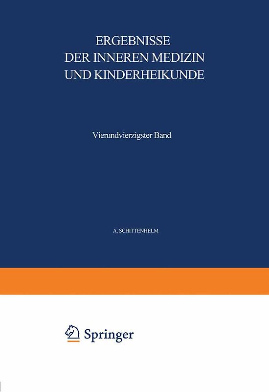Ergebnisse der Inneren Medizin und Kinderheilkunde