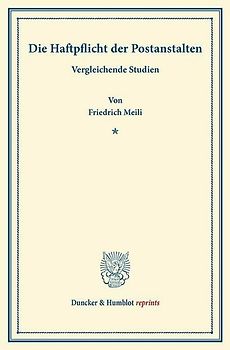 Die Haftpflicht der Postanstalten.