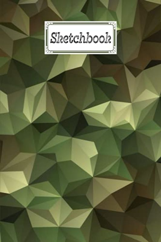 Sketchbook: Camo Print Sketchbook, Blank White Pages for Painting, Drawing, Writing, Sketching and Doodling, 120 pages, Size 6" x 9" by Marlies Bach