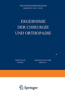 Ergebnisse der Chirurgie und Orthopädie