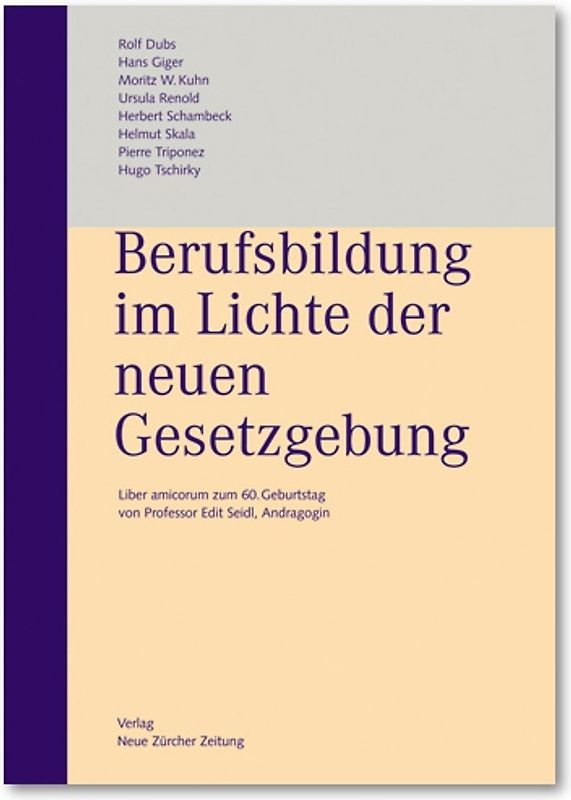 Berufsbildung im Lichte der neuen Gesetzgebung