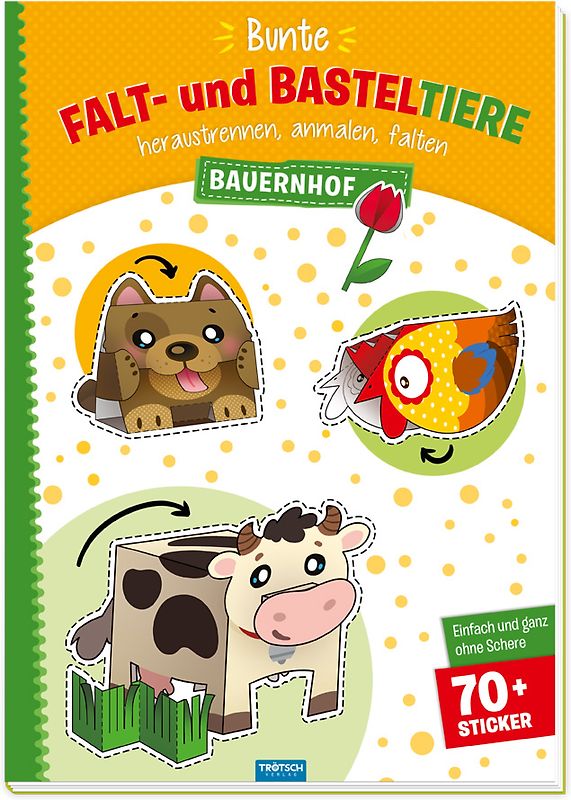 Trötsch Bastelbuch Bunte Falt- und Basteltiere - Bauernhof