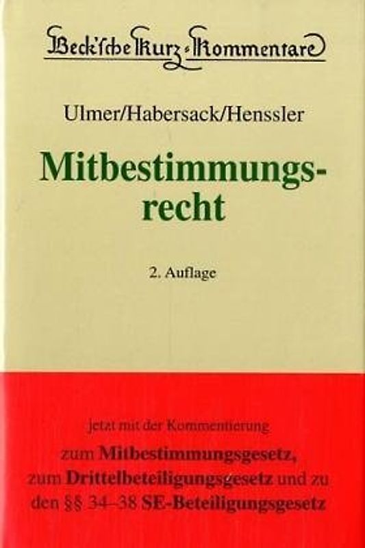 Mitbestimmungsgesetz. Kurzkommentar