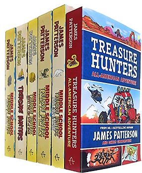 Treasure Hunters Middle School Series 1-6 Books Collection Set By James Patterson (Treasure Hunters, Danger Down the Nile, Secret of the Forbidden City, Peril at the Top of the World and More)