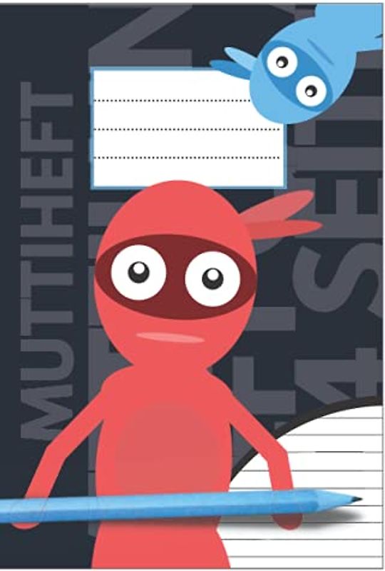 Hausaufgabenheft Grundschule, Entschuldigungsheft, Muttiheft, Mitteilungsheft für Grundschule und Kindergarten, Lehrer Eltern Heft ca. A5 64 Seiten liniert | NINJA