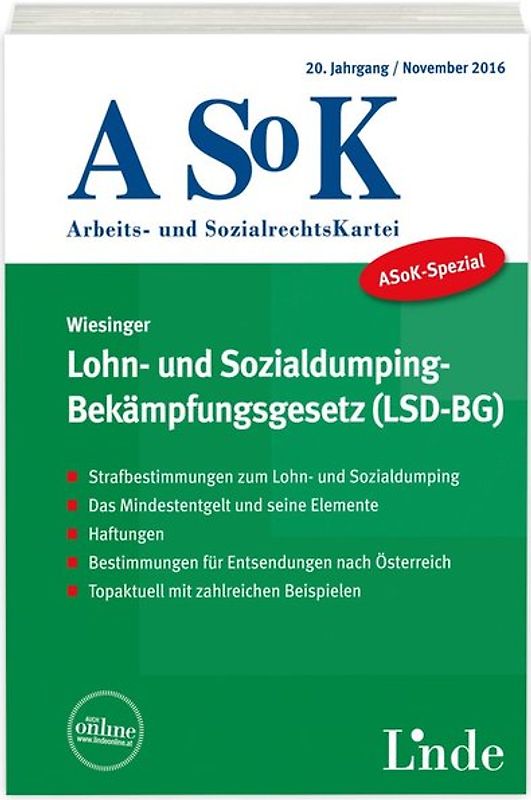ASoK-Spezial Lohn- und Sozialdumping-Bekämpfungsgesetz (LSD-BG)