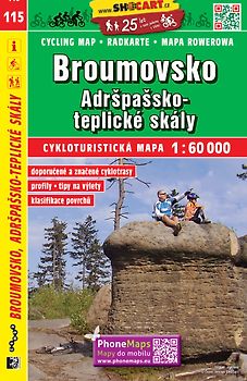 Broumovsko, Adršpašsko-teplické skály / Braunau, Adersbacher Felsenstadt (Radkarte 1:60.000)