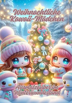 Weihnachtliche Kawaii-Mädchen
