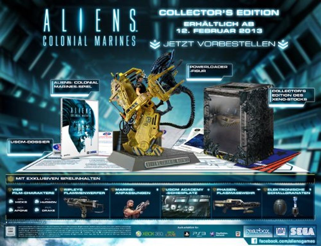 Aliens: Colonial Marines [Collector's Edition inkl. Figur, Missionsauftrag, Karte, Personalbogen, Aufklärungsfoto, USCM-Abzeichen und Abschlusszeugnis] PlayStation 3