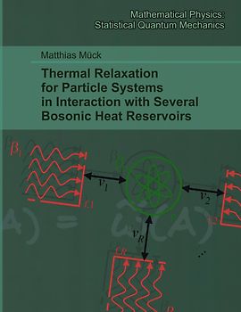 Thermal Relaxation for Particle Systems in Interaction with Several Bosonic Heat Reservoirs