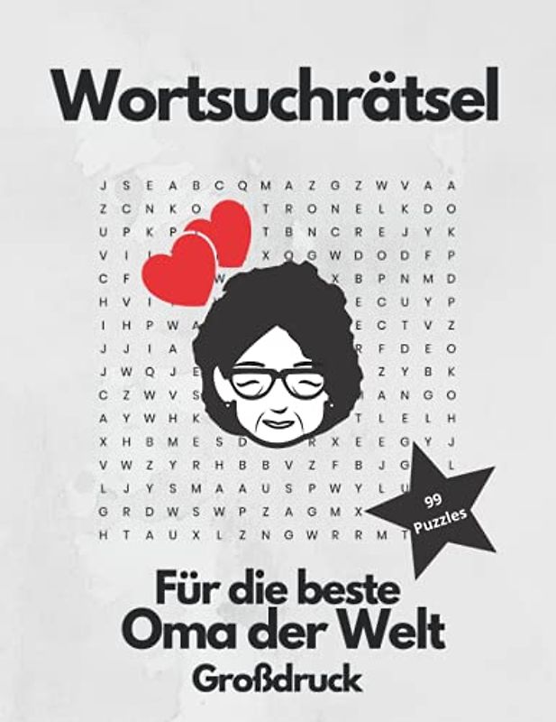 Wortsuchrätsel: Für die beste Oma der Welt | Wortsuche für Senioren in Großdruck | 99 Puzzles
