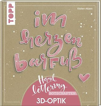 Handlettering-Botschaften. 3D-Optik