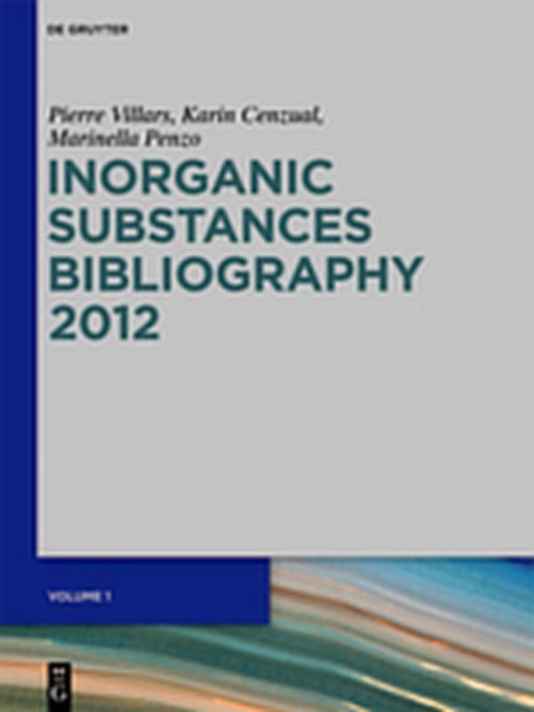 Inorganic Substances. 2012 / Bibliography