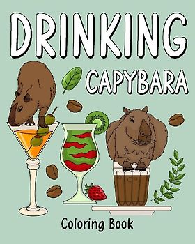 Drinking Capybara Coloring Book