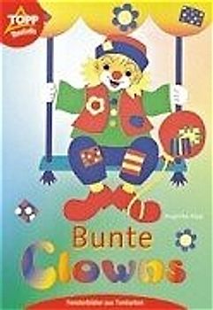 Bunte Clowns. Fensterbilder aus Tonkarton