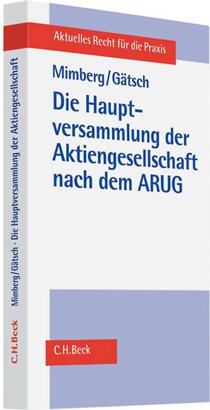 Die Hauptversammlung der Aktiengesellschaft nach dem ARUG