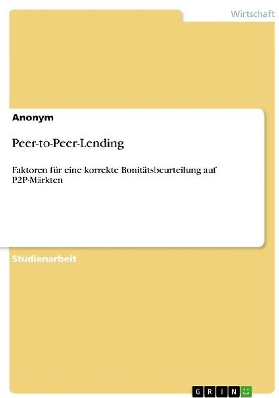 Peer-to-Peer-Lending