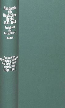 Ausschüsse für Strafprozeßrecht und Strafrechtsangleichung (1934-1941)