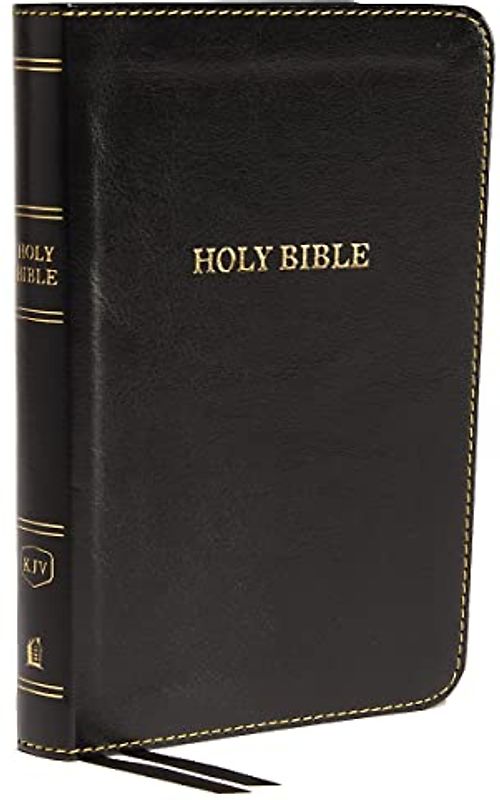 KJV, Thinline Bible, Compact, Imitation Leather, Black, Red Letter Edition