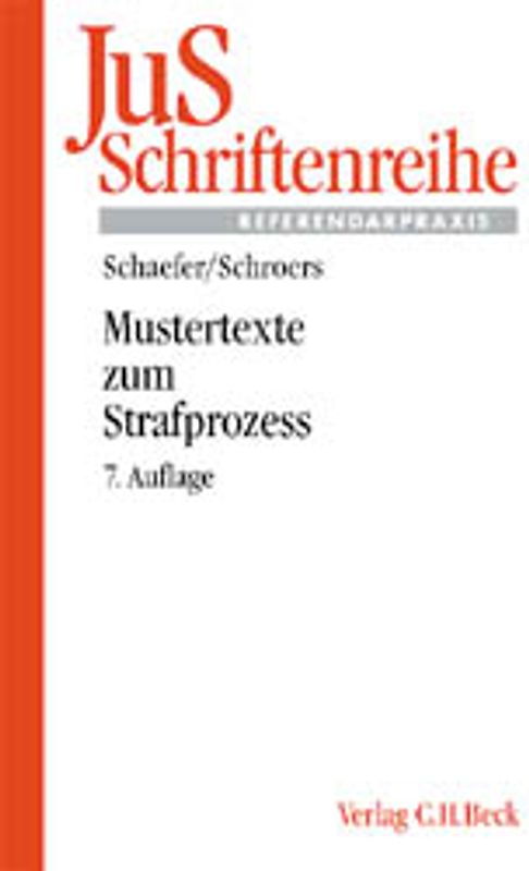 Mustertexte zum Strafprozess