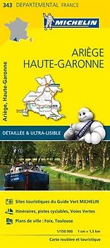 Carte Ariège, Haute-Garonne Michelin - Collectif Michelin