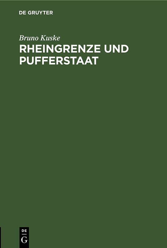 Rheingrenze und Pufferstaat
