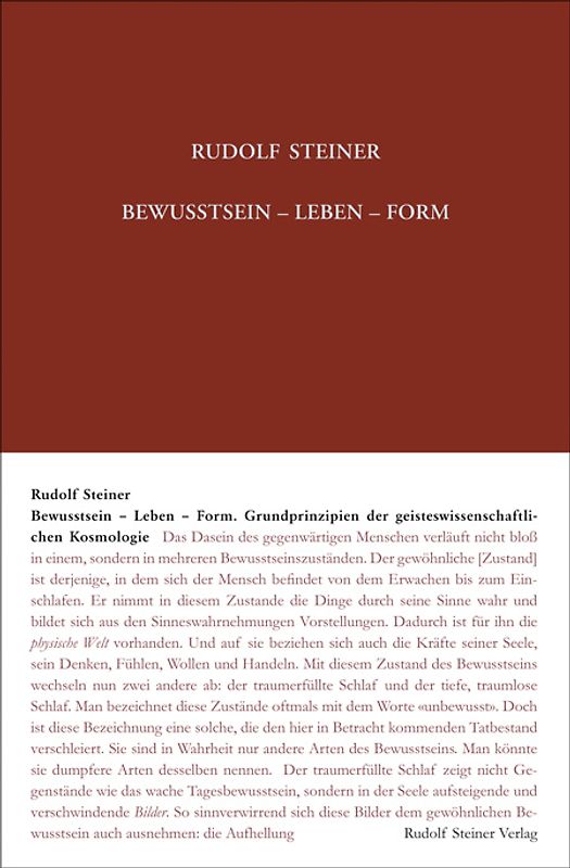 Bewusstsein – Leben – Form