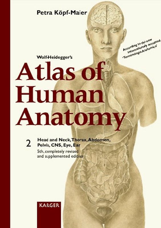 Wolf-Heidegger's Atlas of Human Anatomy. Complete Set. English Nomenclature / Head and Neck, Thorax, Abdomen, Pelvis, CNS, Eye, Ear