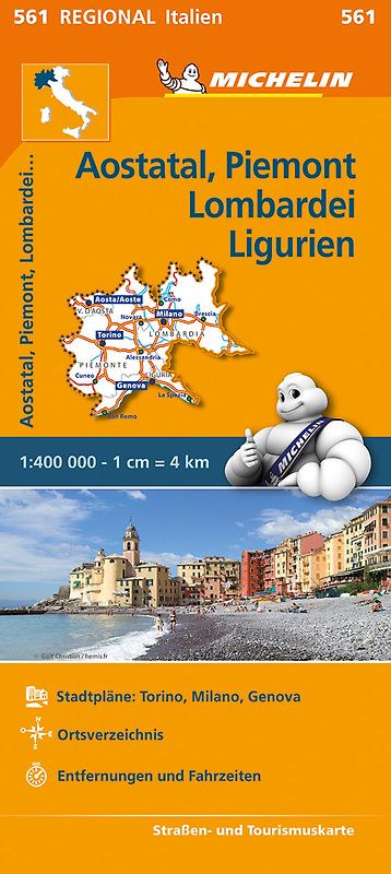 Michelin Aostatal, Piemont, Lombardei und Ligurien