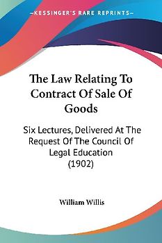 The Law Relating To Contract Of Sale Of Goods