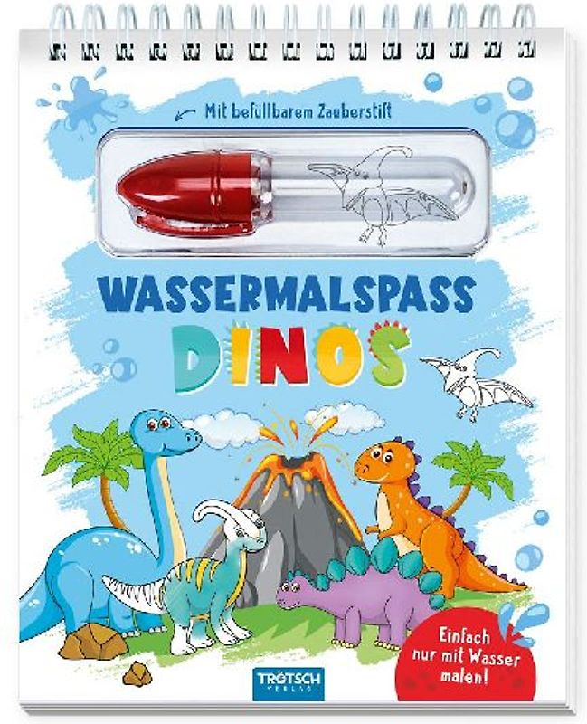 Trötsch Wassermalspaß mit Zauberstift Dinosaurier