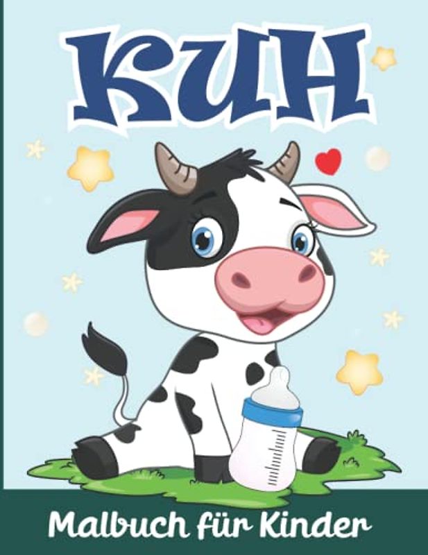 Kuh Malbuch für Kinder: Kuh Malvorlagen für Jungen und Mädchen