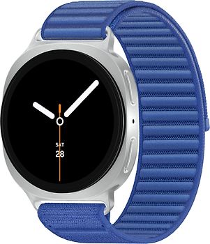 Samsung Galaxy Watch8 44 mm Boîtier aluminium argent sur Confort M/L bleu nuit [Wi-Fi]