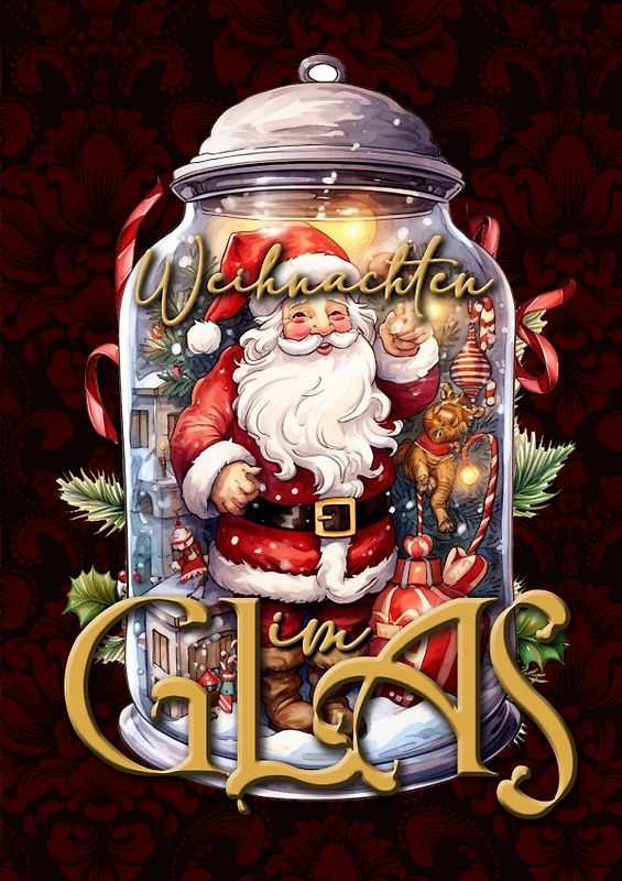 Weihnachten im Glas Malbuch für Erwachsene