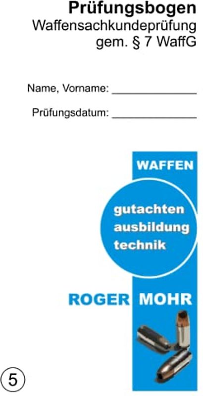 Waffensachkunde Prüfungsbogen 5