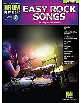 Drum Play-Along Volume 42: Easy Rock Songs (Book/Online Audio): With Downloadable Audio (Drum Play-along, 42)
