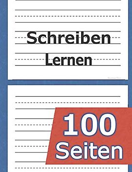 Schreiben Lernen: (100 Seiten) Zahlen schreiben lernen - Handschrift Übungsheft Kinder - für Kinder ab 4 Jahren (Vorschule + 1. Klasse) ABC ... buchstaben - montessori - Vorschulübungen