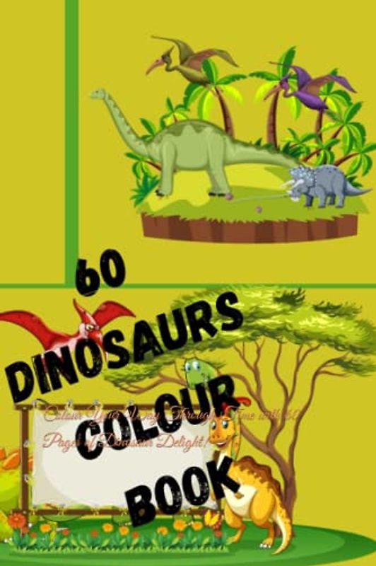 Dinosaurs colour Book: Colour Your Way Through Time with 60 Pages of Dinosaur Delight!