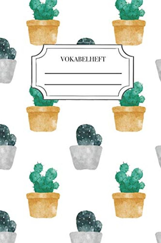 Vokabelheft Kaktus: Vokabelheft, A5, 60 Seiten mit je 2 Spalten