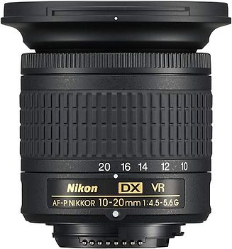 Nikon AF-P DX 10-20 mm F4e5-5.6 G VR 72 mm (adapté à Nikon F) noir