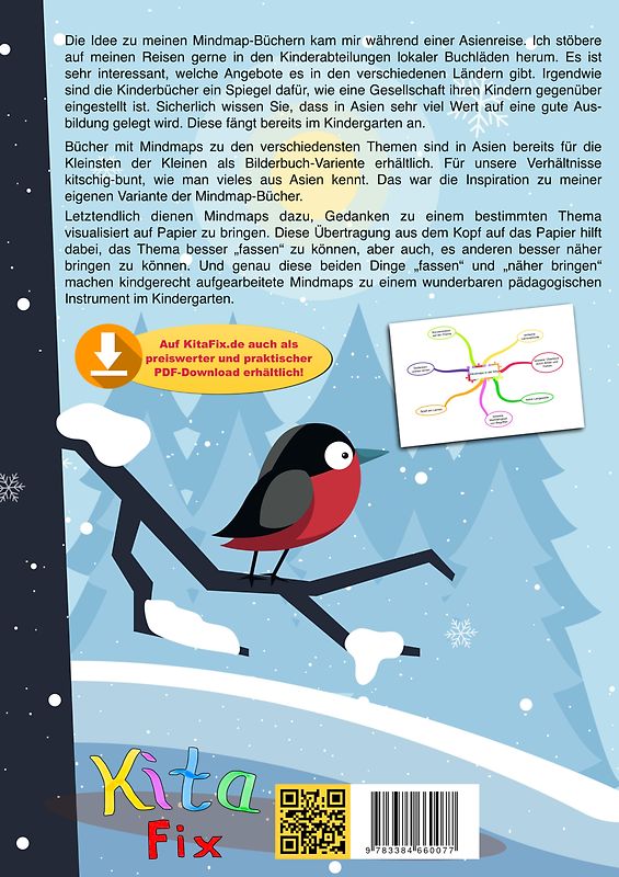 KitaFix-Mindmap Winter (Fertig ausgearbeitete Gedankenlandkarten für die Vorschularbeit in Kindergarten und Kita)