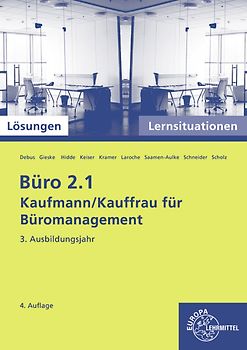 Lösungen zu 77196 Büro 2.1, Lernsituationen 3. Ausb.j.