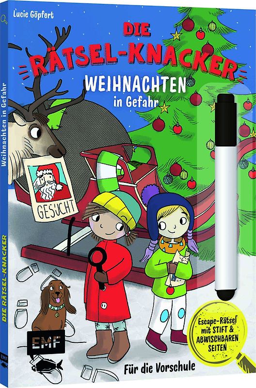 Die Rätsel-Knacker – Weihnachten in Gefahr (Buch mit abwischbarem Stift)