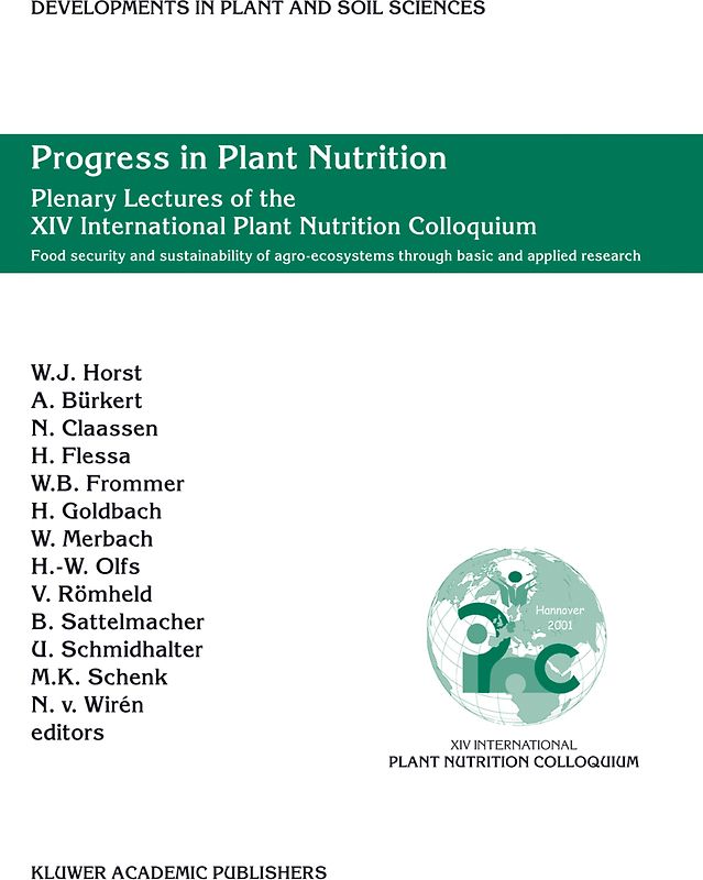 Progress in Plant Nutrition: Plenary Lectures of the XIV International Plant Nutrition Colloquium