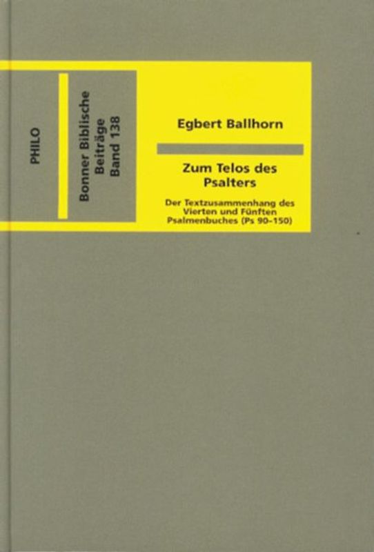 Zum Telos des Psalters