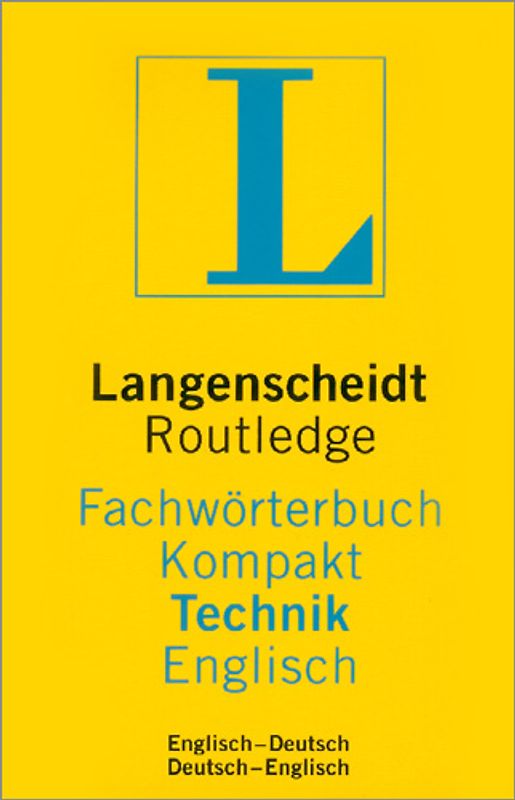 Langenscheidt Fachwörterbuch Kompakt Technik Englisch