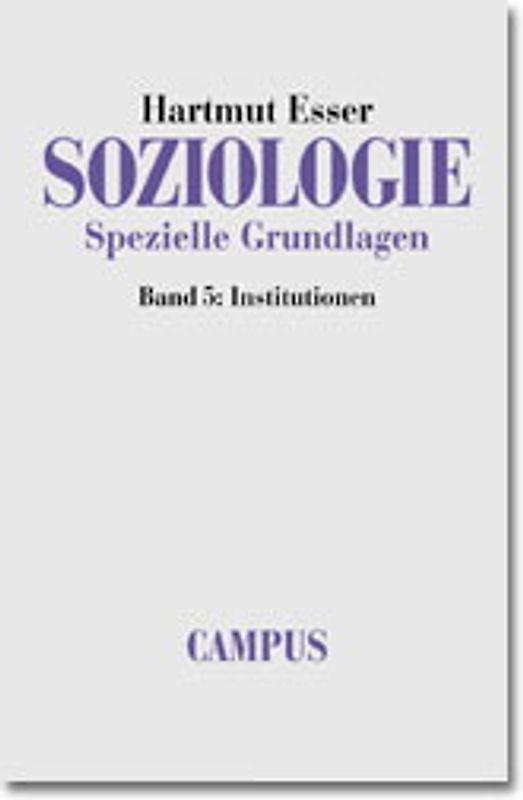 Soziologie. Spezielle Grundlagen